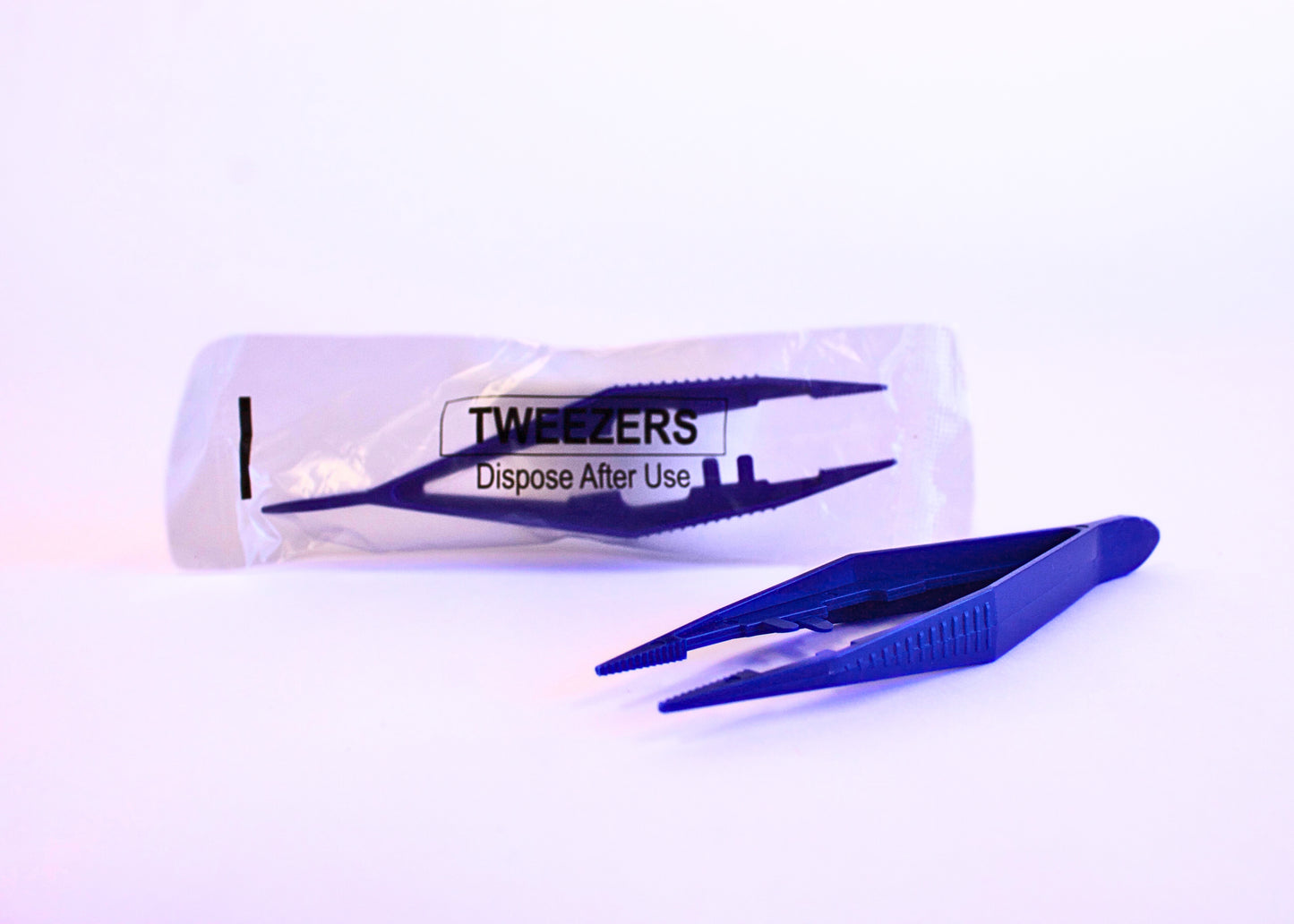 Safe-Tweez Disposable Tweezers in a Sealed Bag